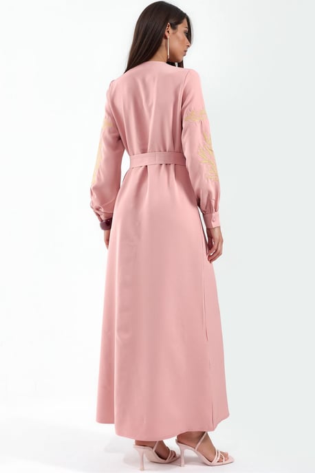Geborduurde V-hals Maxi-jurk - Image 3