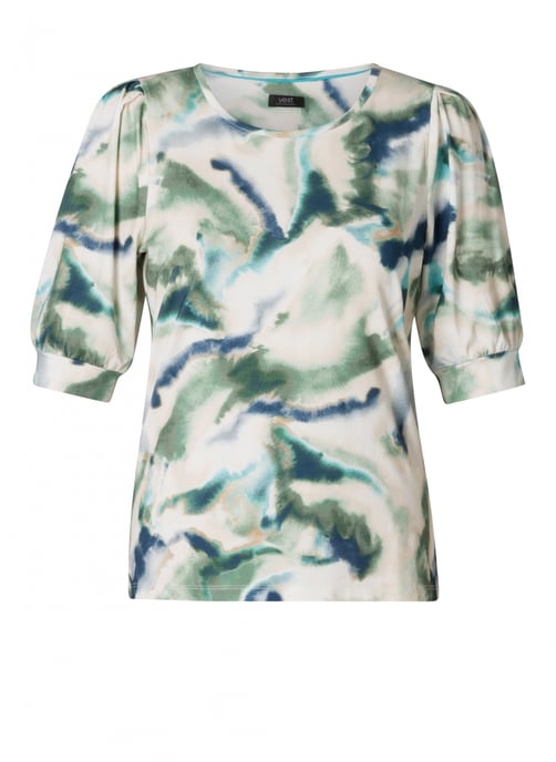 YEST CURVE Hanne Essential Tops - Mint/Multi-Colour - Image 1