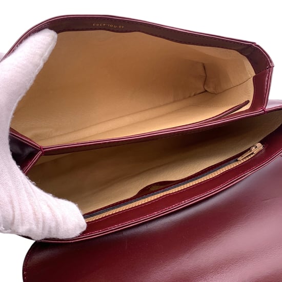 Gucci Vintage Läderhandväska Med Flap - Image 5