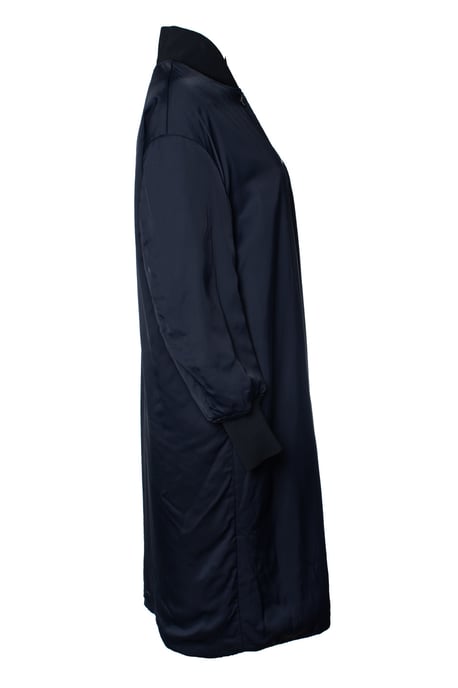 Jil Sander, blauwe lange bomber sportjas - Image 4
