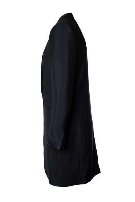 Saint Laurent, zwarte blazerjas met glanzende revers - Image 2