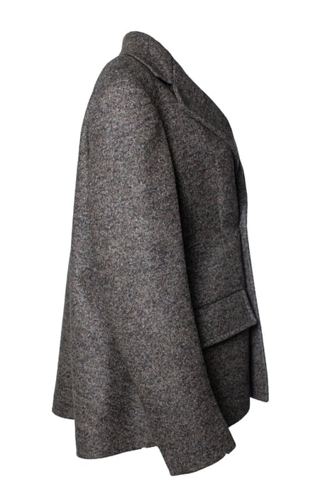 Bottega Veneta, Cape-effect double-breasted blazer - Image 4