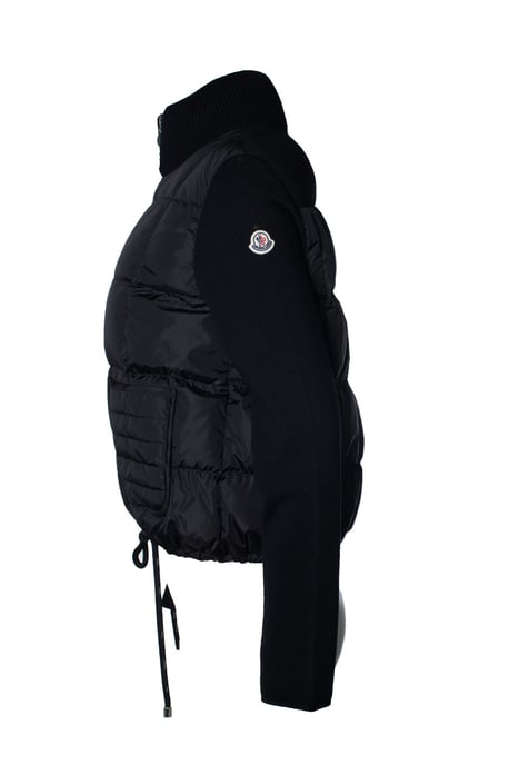 Moncler, hybrid vadderad kofta i svart - Image 2