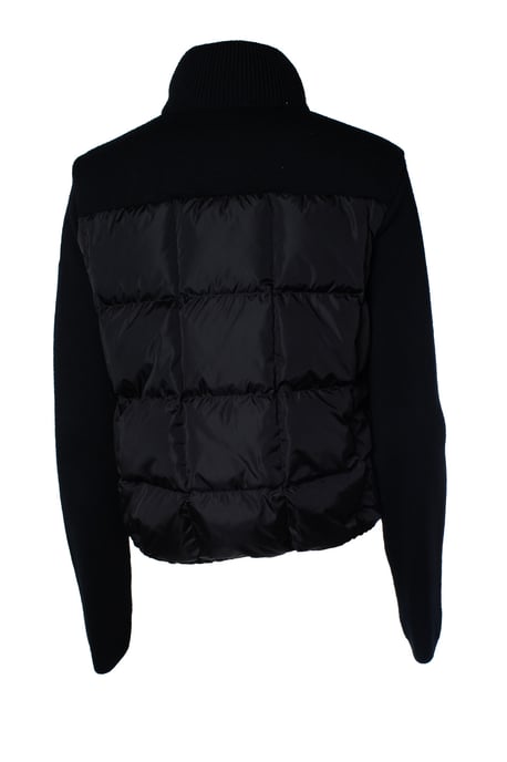 Moncler, hybrid vadderad kofta i svart - Image 3