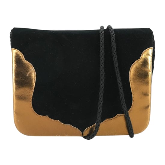 Yves Saint Laurent Vintage Velours Schoudertas Avondtas - Image 1