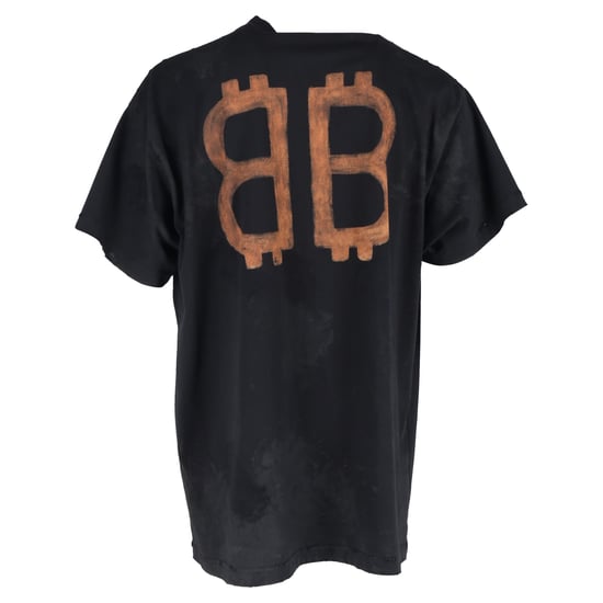 Balenciaga Crypto Overmaat T-shirt in Zwart Katoen - Image 3