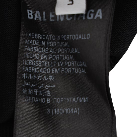 Balenciaga – Svart bomull – Storstorleks t-shirt med slitet tryck - Image 6