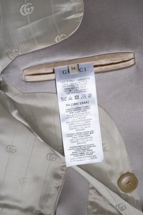 Gucci, ljusrosa dubbelknäppt kavaj i satin - Image 6