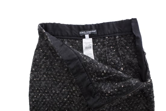 Dolce & Gabbana, grå knäbyxor i ull. - Image 5