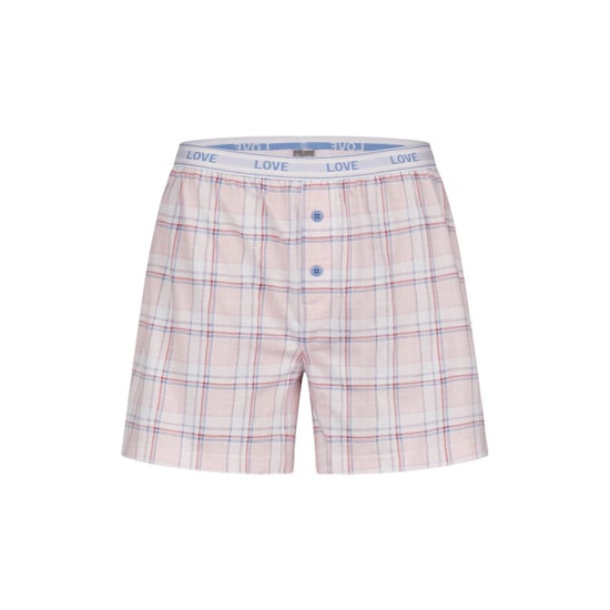 By Louise Dames pyjama set shortama blouse lange mouw roze geruit - Image 3