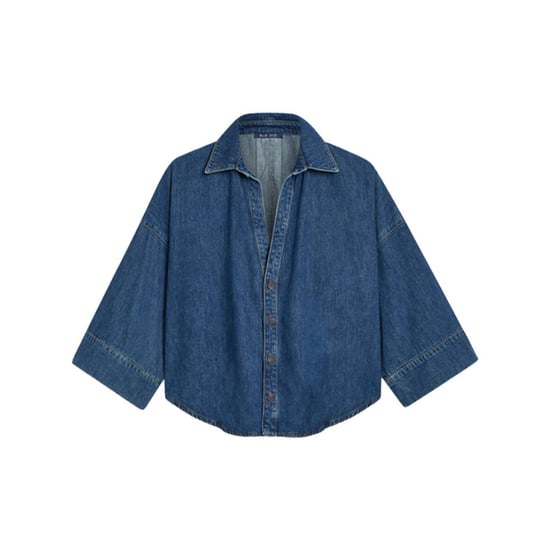 Summum 2s3346-5184 453 blouse denim kimono light cotton twill denim - Image 1