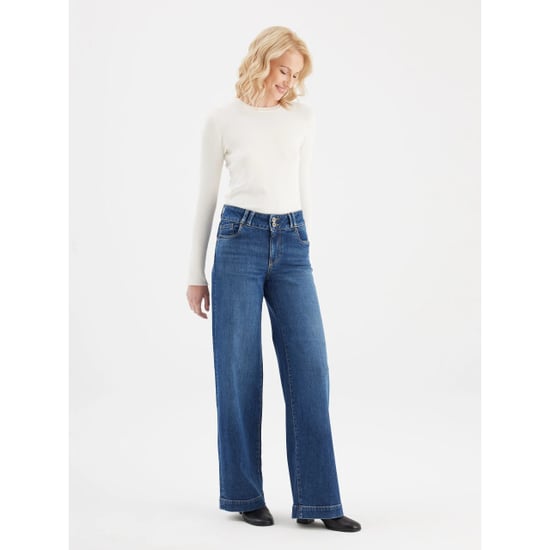 Carlotta jeans met middelhoge taille en lange pijpen, 5 zakken, donkerblauw - Image 6