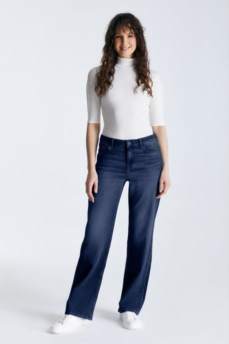 Nova jeans met middelhoge taille, normale lengte en 5 zakken, blauwzwart - Image 4