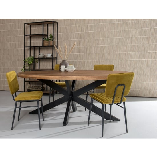 Brix eetkamertafel ovaal 210 cm mangohout - - Image 4