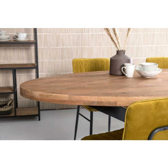 Brix eetkamertafel ovaal 210 cm mangohout - - Image 5