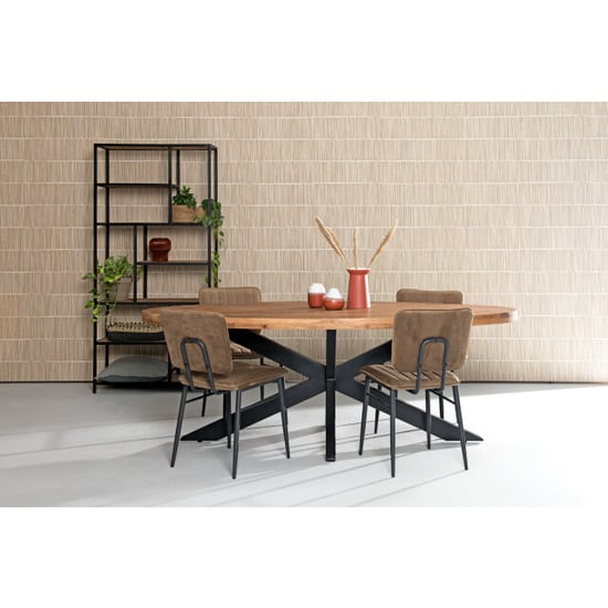 Brix eetkamertafel ovaal 210 cm mangohout - - Image 6
