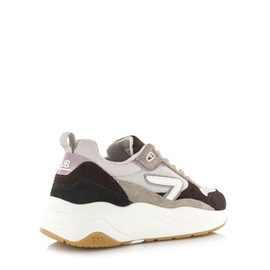 Hub Glide coffee/mauve/off white lage sneakers dames - Image 5