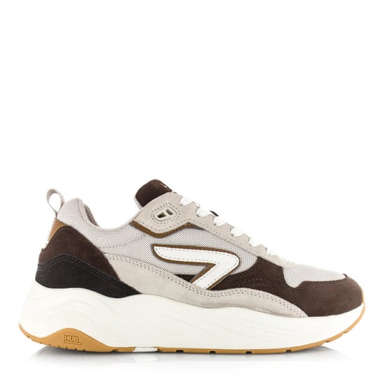 Hub Glide lt bone/off white/dark coffee lage sneakers heren - Image 1