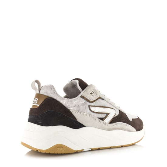 Hub Glide lt bone/off white/dark coffee lage sneakers heren - Image 4