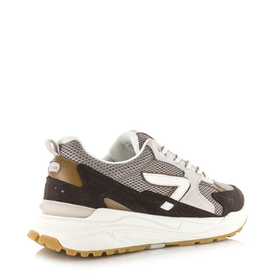 Hub Grid almond brown/off white lage sneakers heren - Image 5