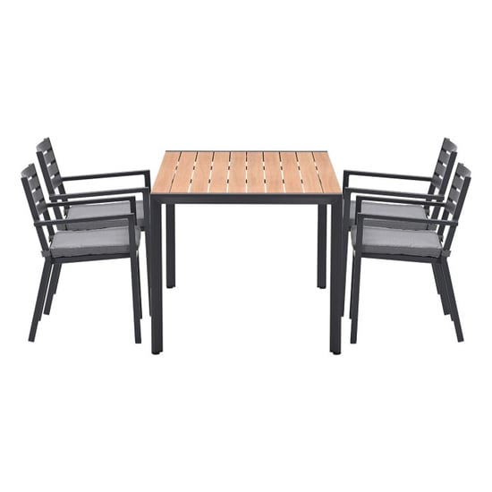 Garden Impressions Oklahoma/felini tuinset 4 personen teaklook tafel 160 cm - Image 1
