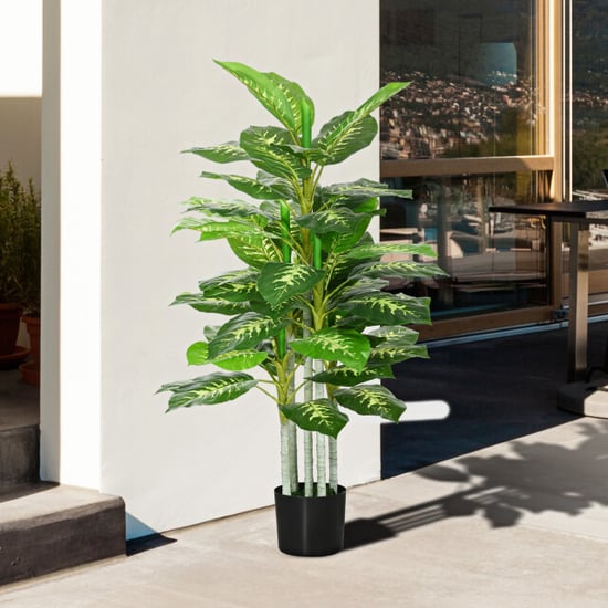 4goodz Kunstplant plastic plant met cementen pot -120 cm - - Image 5