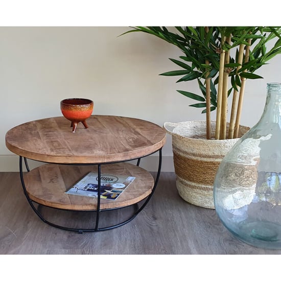 Brix salontafel evan 85x85x44cm mangohout - Image 2