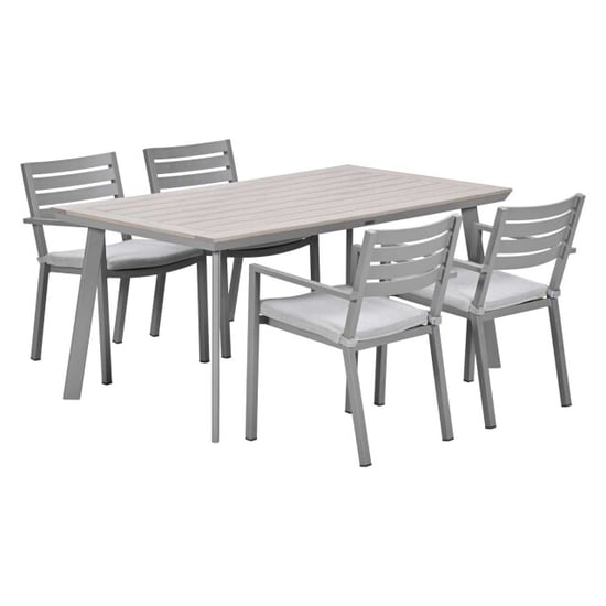Garden Impressions Oklahoma/vigo tuinset 4 personen stapelbare stoelen 160 - Image 1