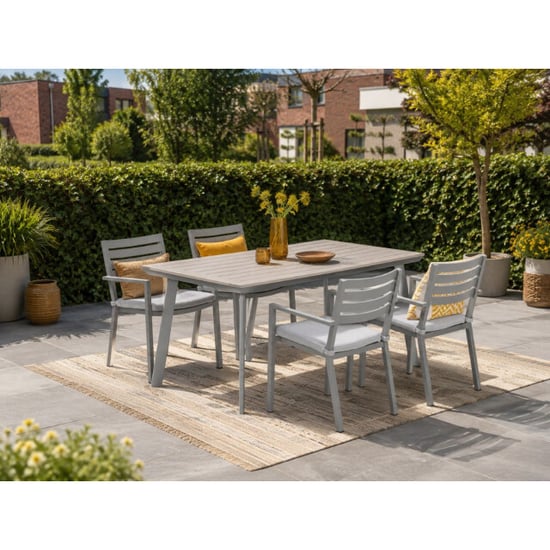 Garden Impressions Oklahoma/vigo tuinset 4 personen stapelbare stoelen 160 - Image 2