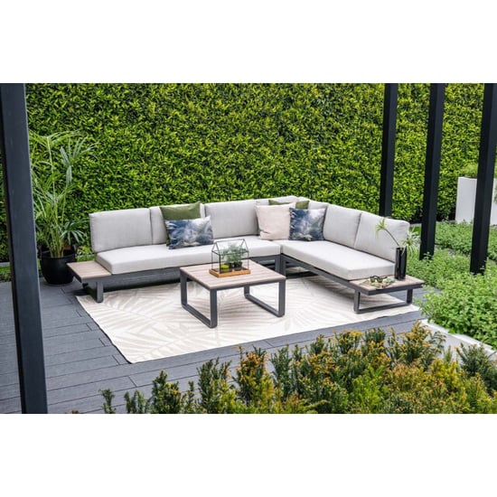 Garden Impressions Masone loungeset 4-delig c. black valley sand light teak vw - Image 3