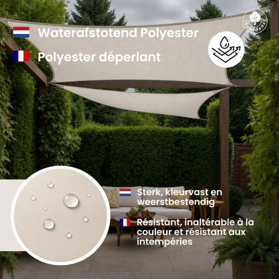4gardenz Schaduwdoek waterafstotend rechthoek 5x6 mtr - - Image 4