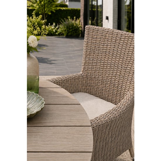Garden Impressions Costa tuinstoelen set van 4 wicker met kussen - Image 4