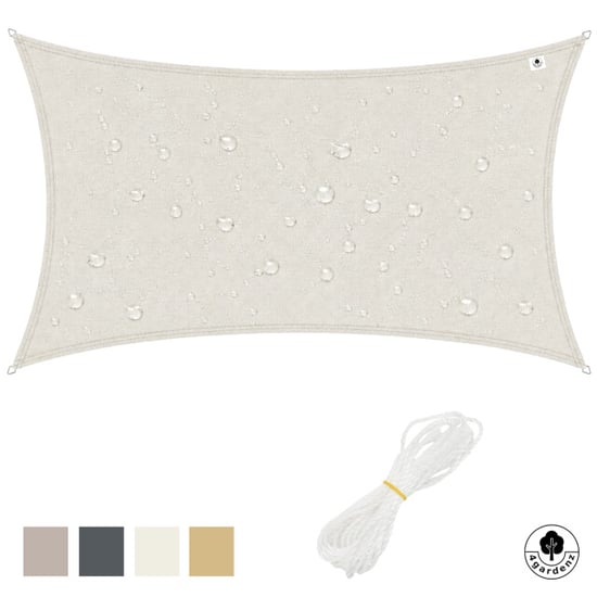 4gardenz Schaduwdoek waterafstotend rechthoek 4x6 mtr - - Image 1