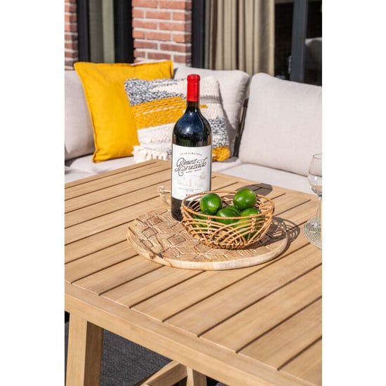 Garden Impressions Santos lounge-diningset 5-dlg.-links -acaciahout met white wash-sand - Image 4