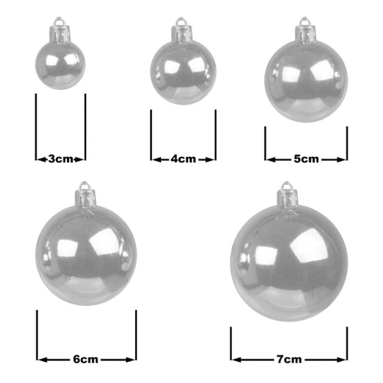 4seasonz ® kunststof kerstballen set 120 ballen /zilver - Image 3
