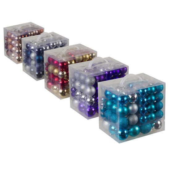 4seasonz ® kunststof kerstballen set 120 ballen /zilver - Image 4