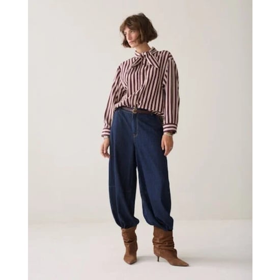 Summum 2s3523-12490 335 blouse two tone stripe dark burgundy - Image 2