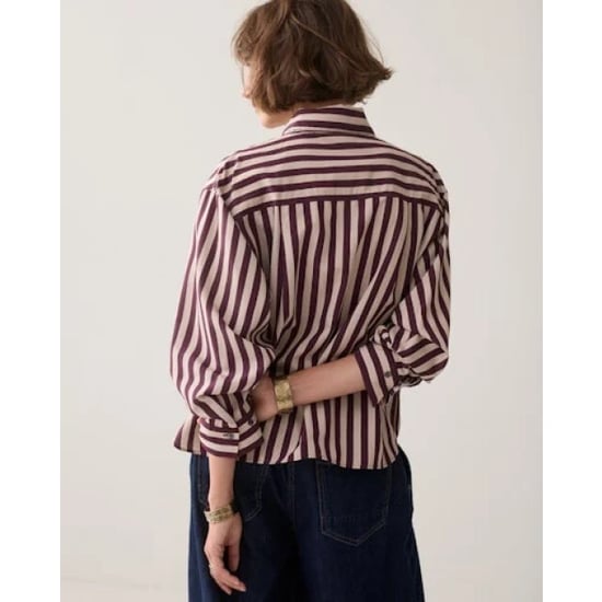 Summum 2s3523-12490 335 blouse two tone stripe dark burgundy - Image 3