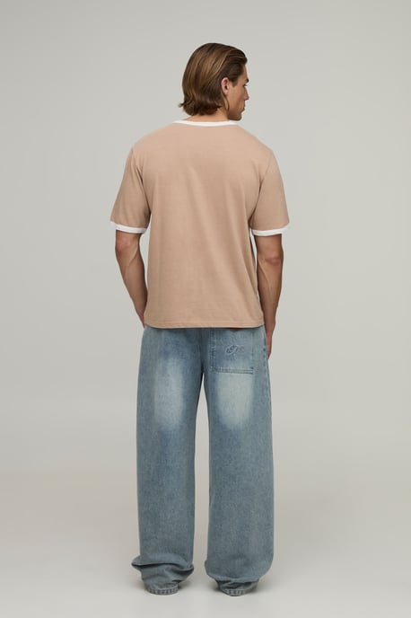 Regular Fit Vintage Wash Ringer T-Shirt - Image 2