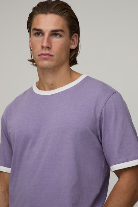 Regular Fit Vintage Wash Ringer T-Shirt - Image 3