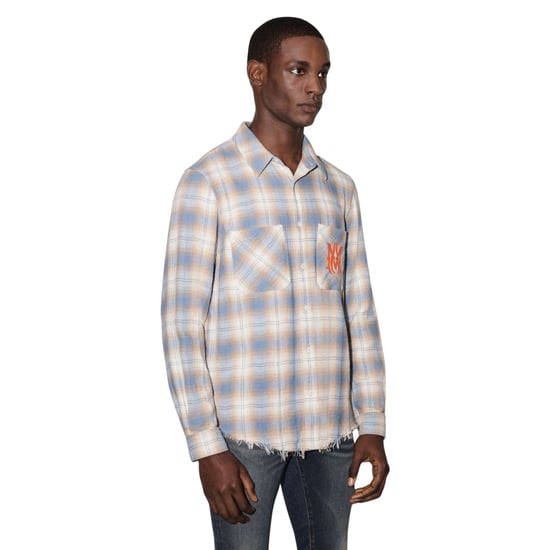 Amiri Ma Vintage Stencil Plaid Blauw - Image 3