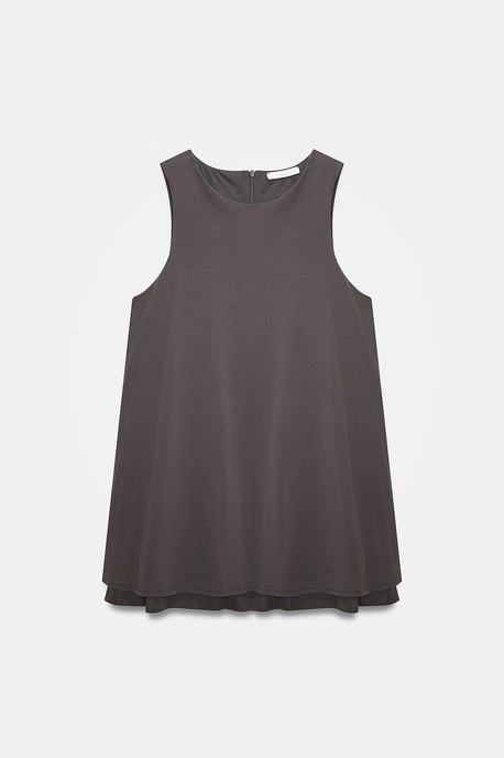 Cotton Poplin Sleeveless Mini Shift Dress - Image 5