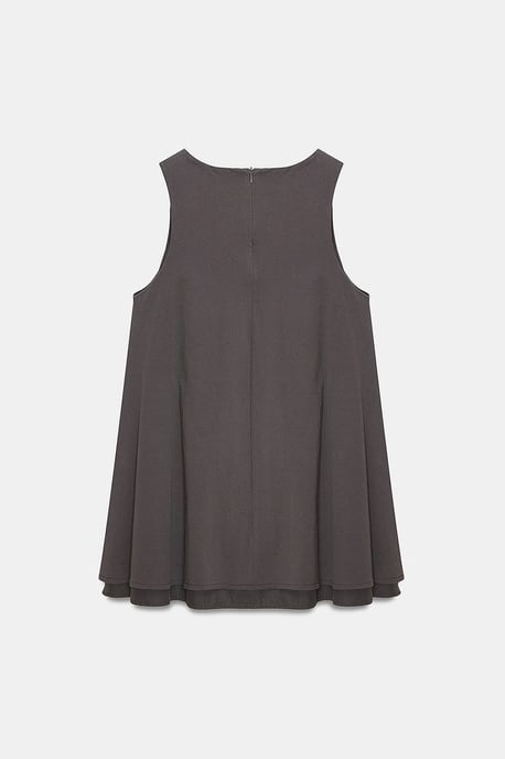 Cotton Poplin Sleeveless Mini Shift Dress - Image 6