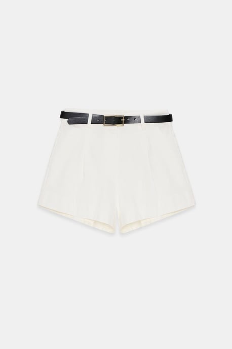 High-Waist Pleated Wide-Leg Shorts - Image 5
