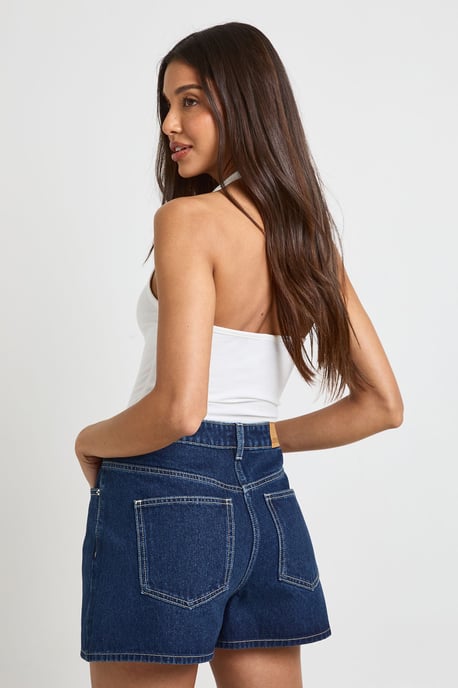 Wrap Front Denim Skort - Image 2