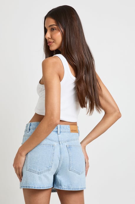 Wrap Front Denim Skort - Image 2