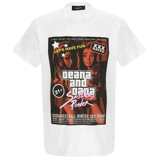Dsquared2 Deana And Dana Graphic White T-shirt - Image 1