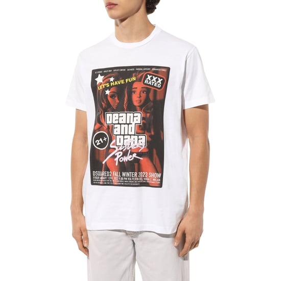 Dsquared2 Deana And Dana Graphic White T-shirt - Image 3