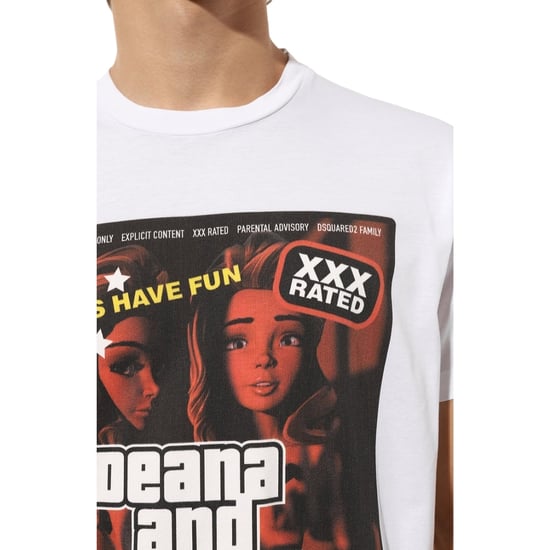 Dsquared2 Deana And Dana Graphic White T-shirt - Image 5