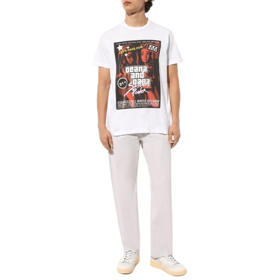 Dsquared2 Deana And Dana Graphic White T-shirt - Image 6